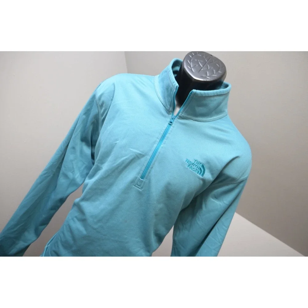 The North Face Quarter Zip Pullover Mens XL Turquoise‎ Lightweight Active
